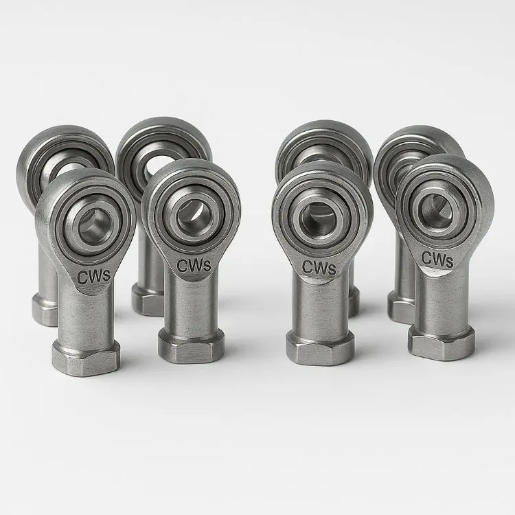 Pack of 8 M5 Female Rod Ends with Left-Hand Thread – Stainless Steel (DIN 648)