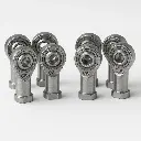 Pack of 8 M5 Female Rod Ends with Left-Hand Thread – Stainless Steel (DIN 648)