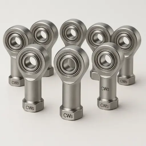 Pack de 8 Rótulas M5 Hembra Rosca Izquierda - Acero Inoxidable (DIN 648)
