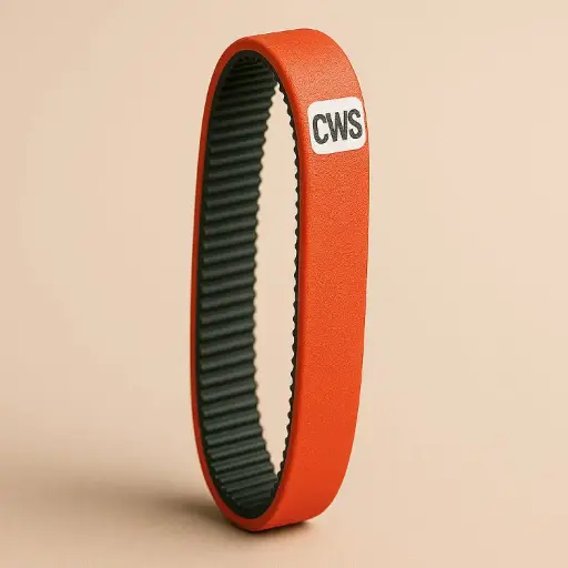 [6000165 30mm] Conveyor belt 630 T10, 30 mm width, in red rubber